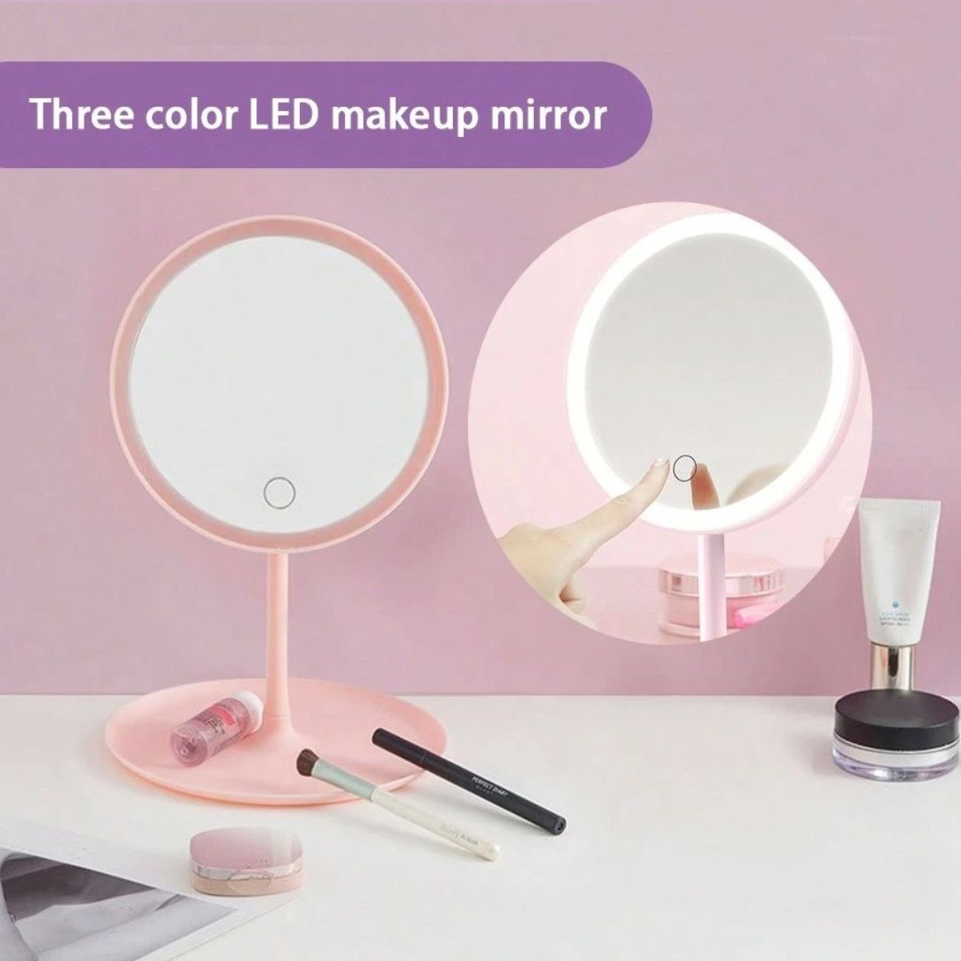 Miroir de Maquillage LED Tricolore